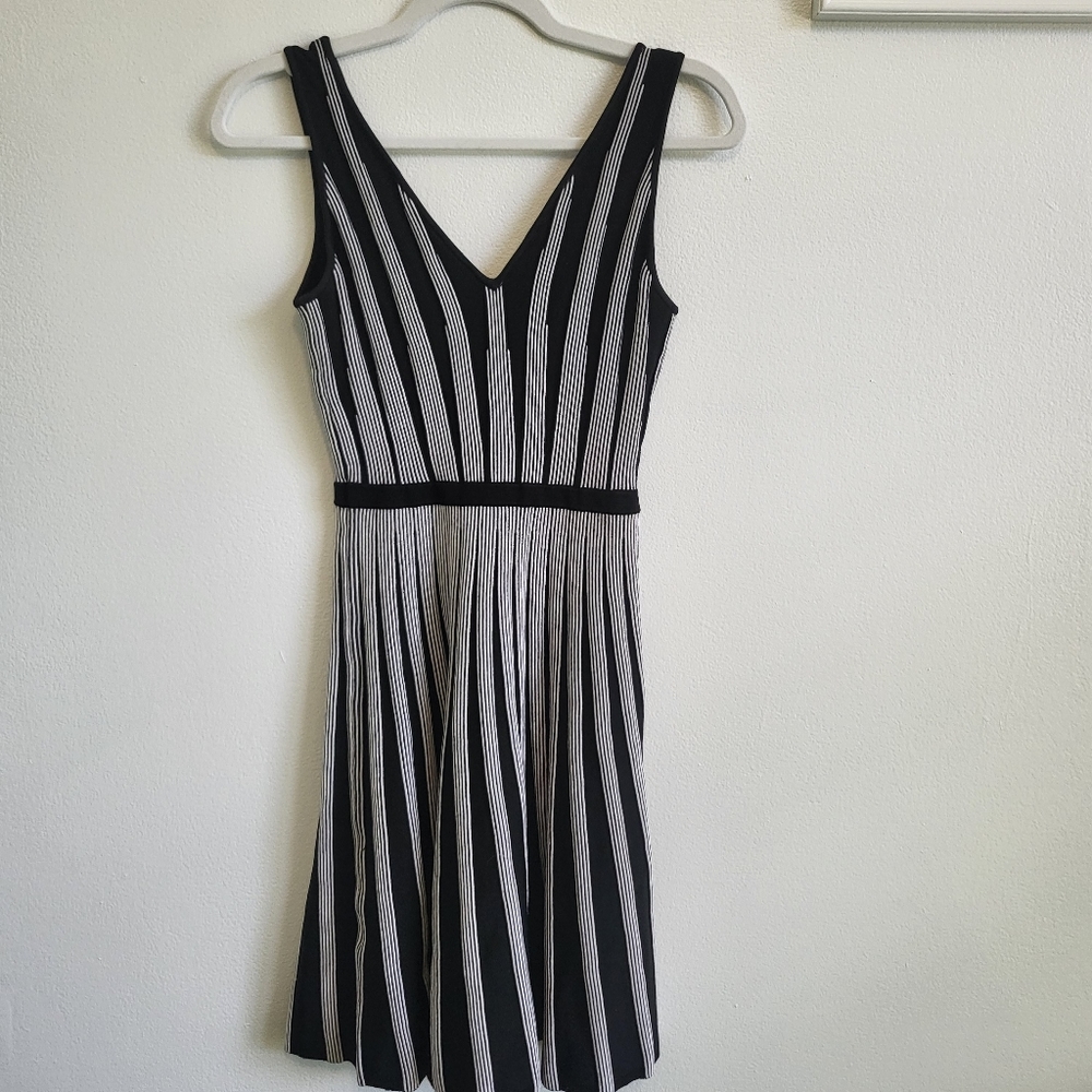 GUESS Striped Bandage Sweater Swing Dress